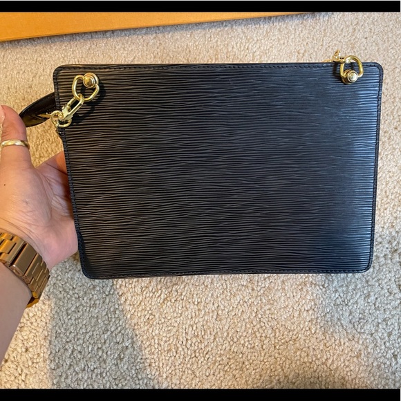 Louis Vuitton Epi Pochette Homme Clutch Bag Black #st0989 - Picture 3 of 12